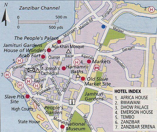 Zanzibar Town Map